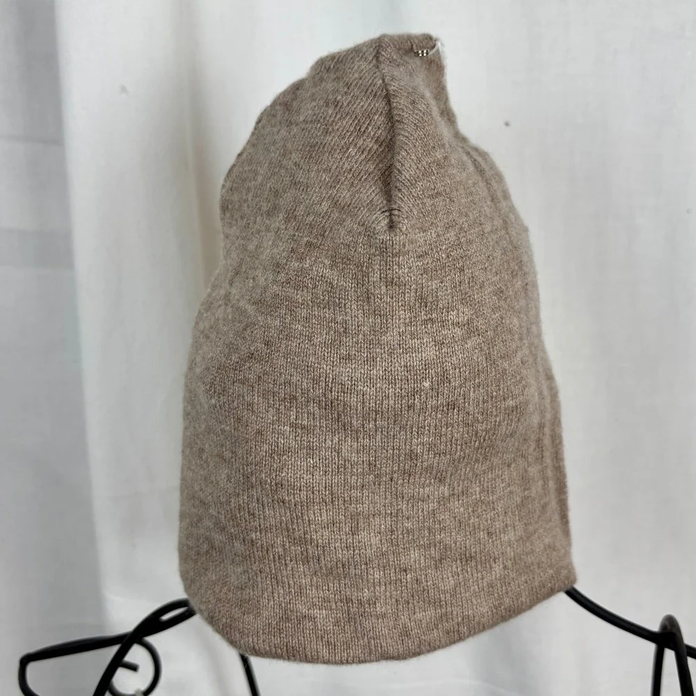 Upcycled Kids‎ 2-pack Merino Wool Beanie Hat Cream Taupe Soft Warm Breathable